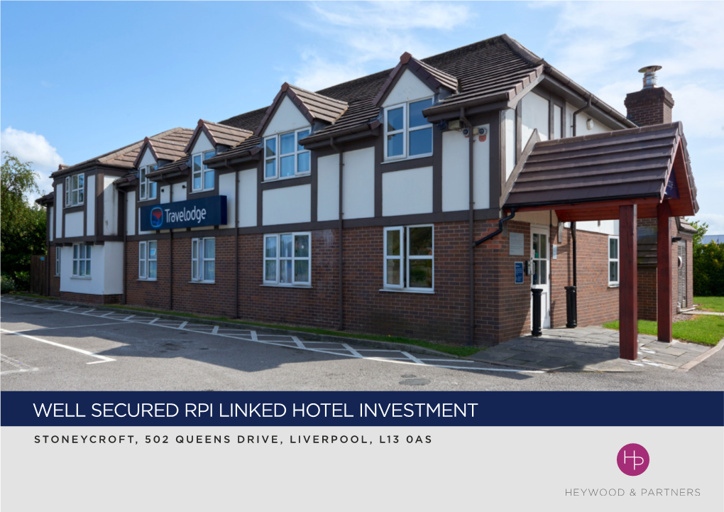 Well Secured Rpi Linked Hotel Investment