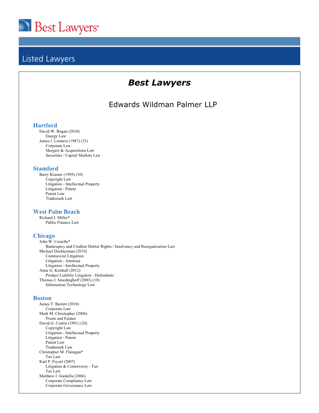 Edwards Wildman Palmer LLP