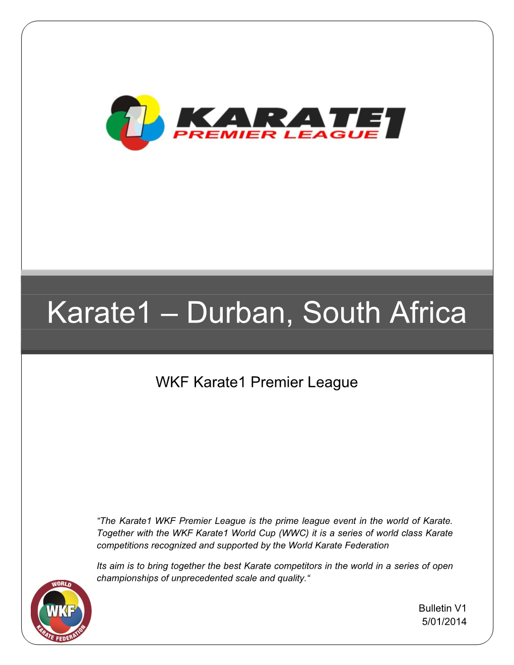 Karate1 – Durban, South Africa