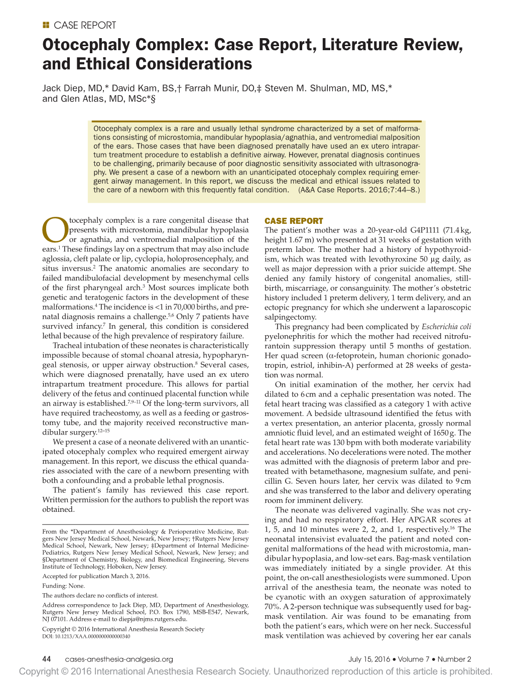 Otocephaly-Case-Report