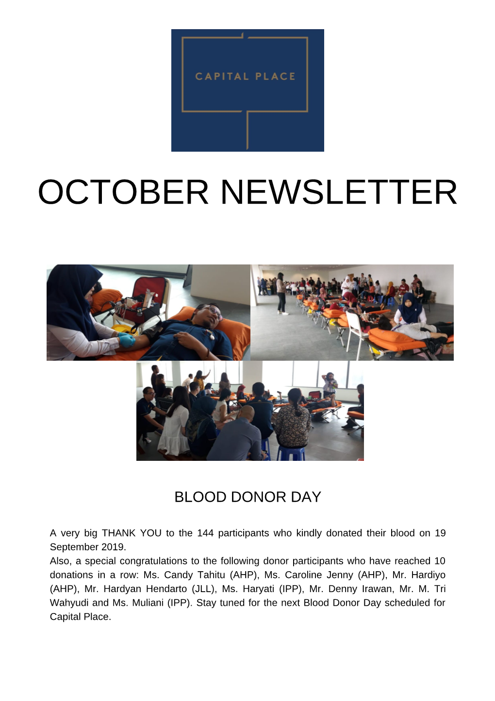 October Newsletter