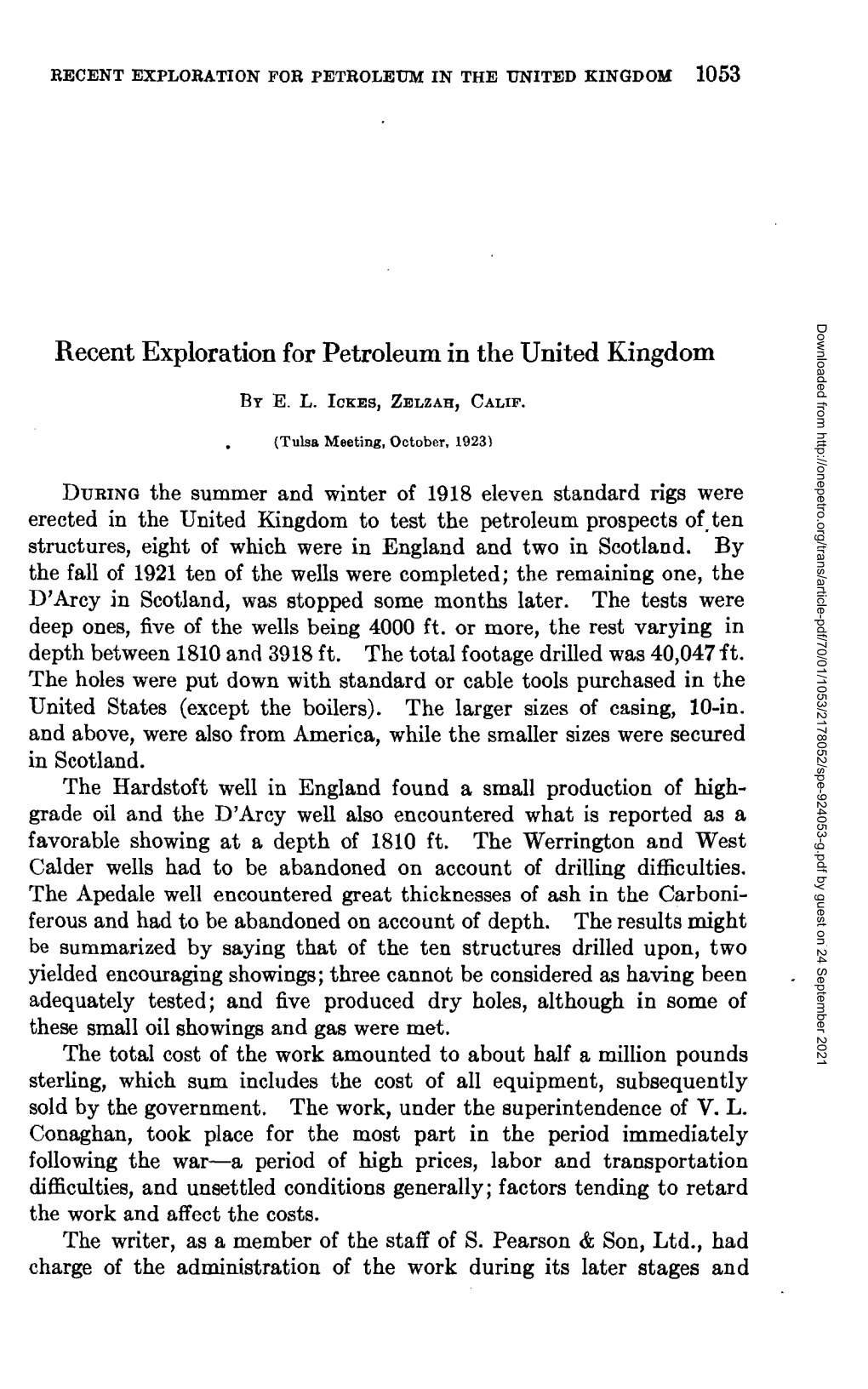 Recent Exploration for Petroleum in the United Kingdom