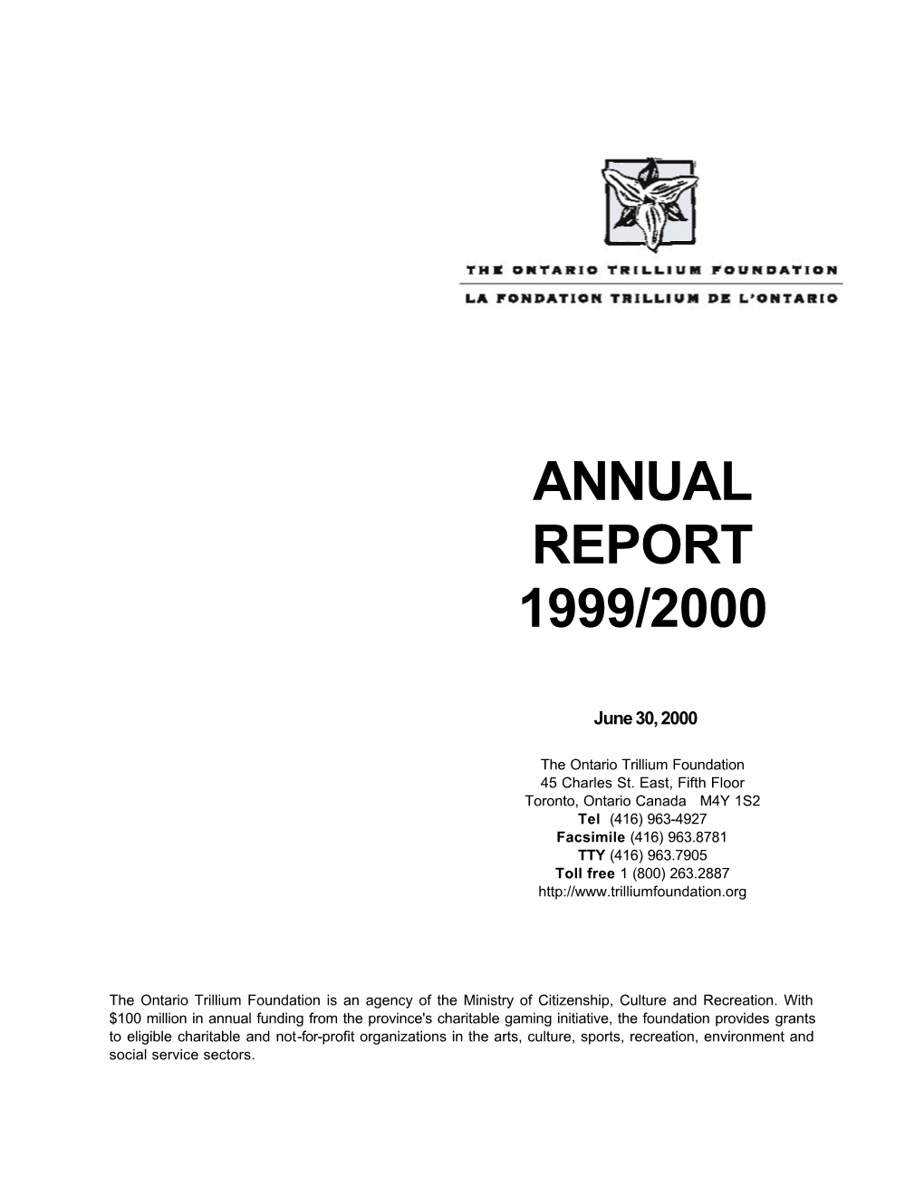 Annual Report 1999/2000