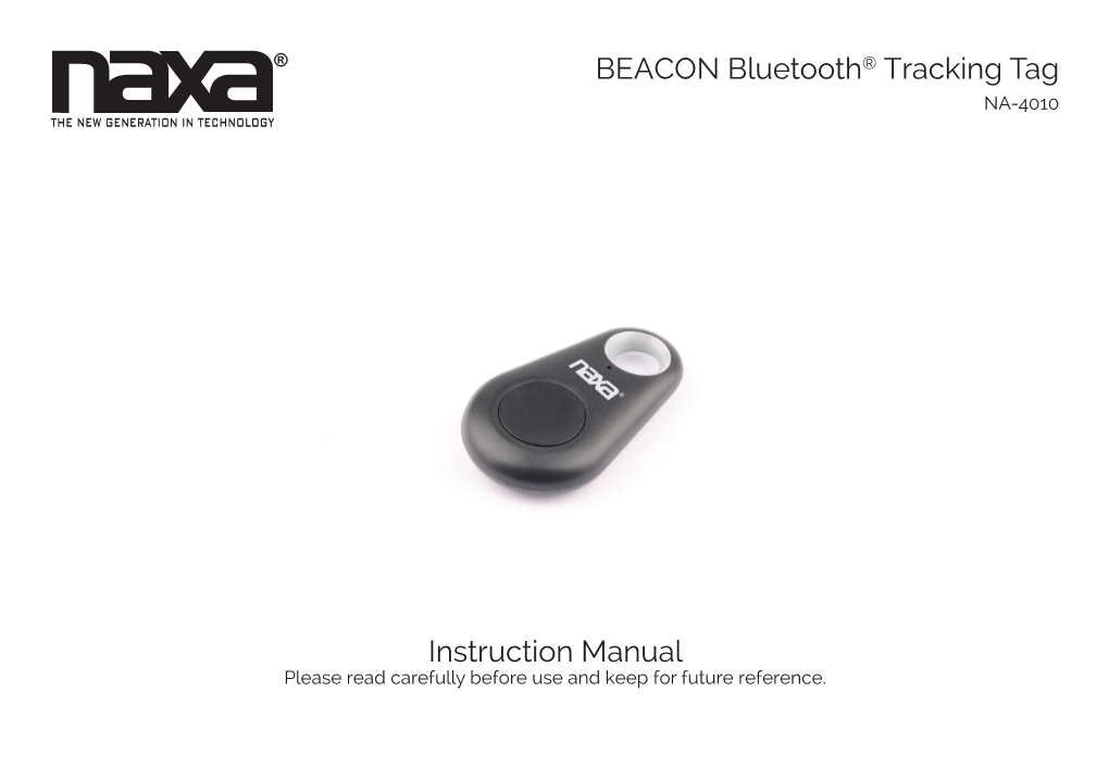 BEACON Bluetooth® Tracking Tag Instruction Manual