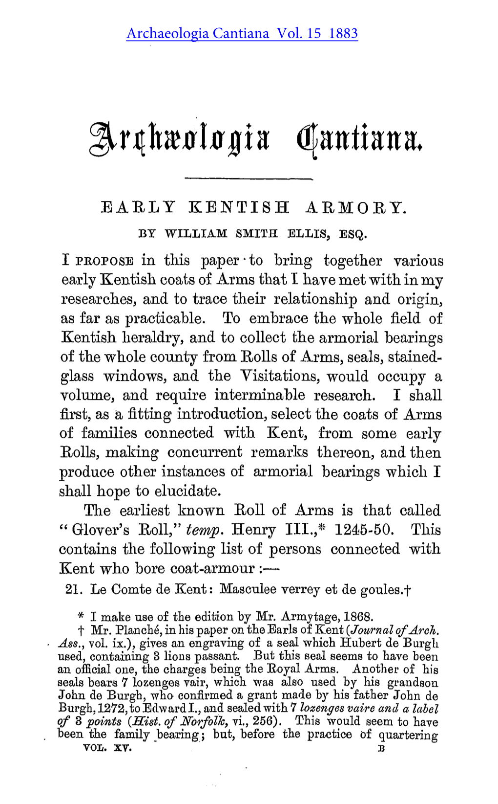 Early Kent Armory