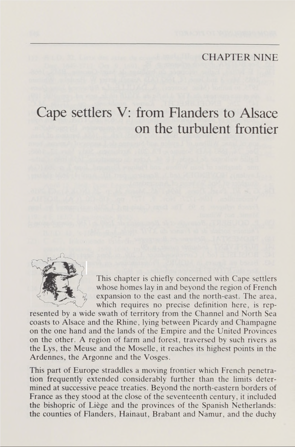 Cape Settlers V: from Flanders to Alsace on the Turbulent Frontier