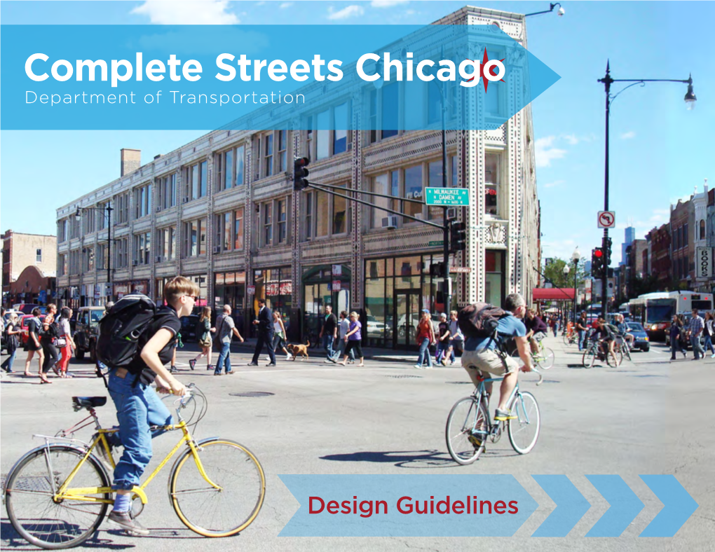 Complete Streets Chicago Department of Transportation