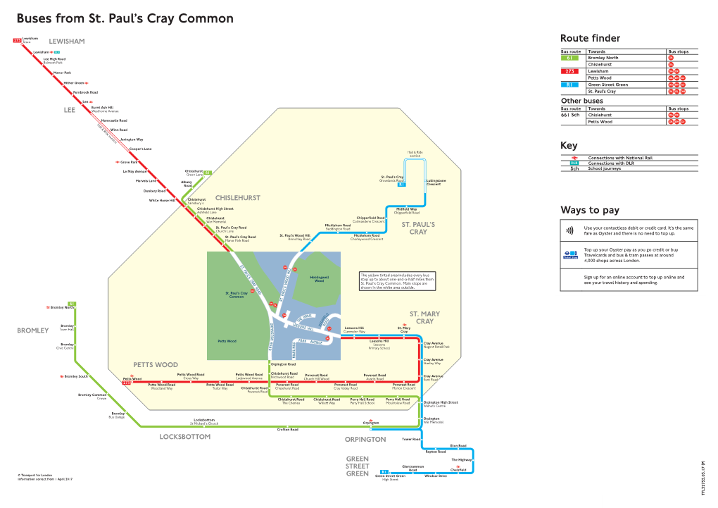 Buses from St Paul's Cray Common