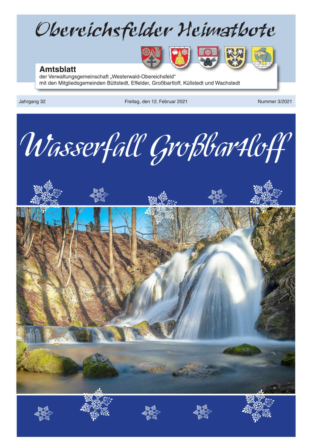 Wasserfall Großbartloff Obereichsfelder Heimatbote - 2 - Nr