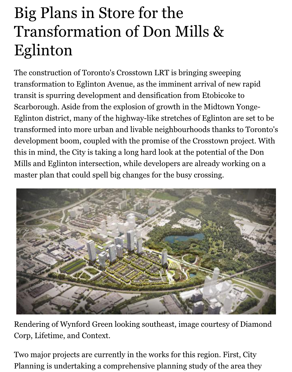 Big Plans in Store for the Transformation of Don Mills & Eglinton