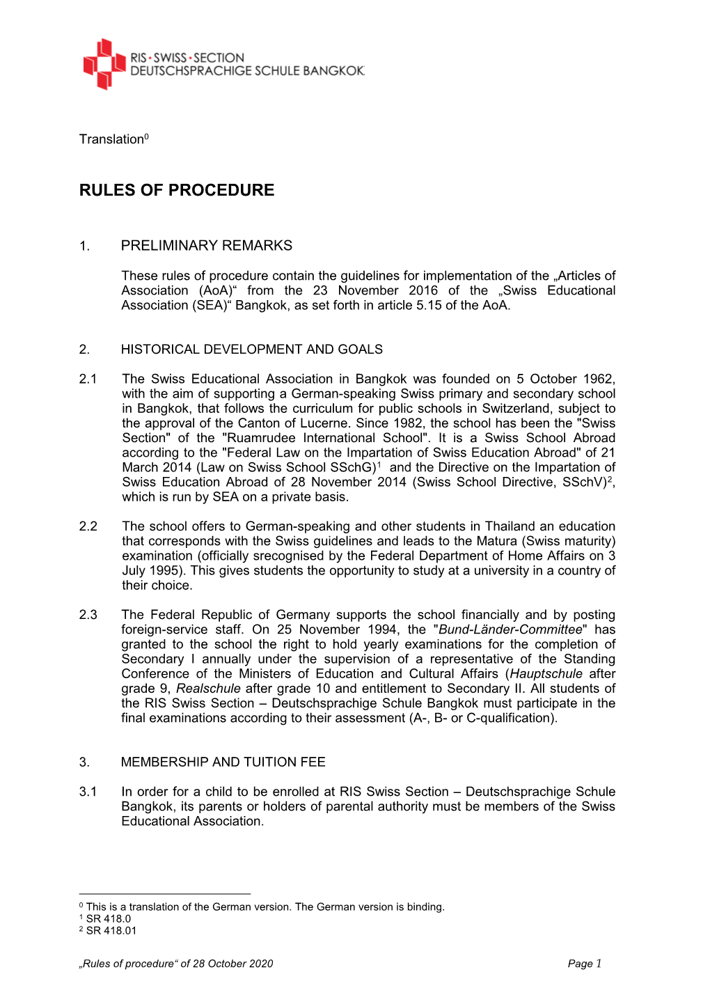 Rules of Procedure