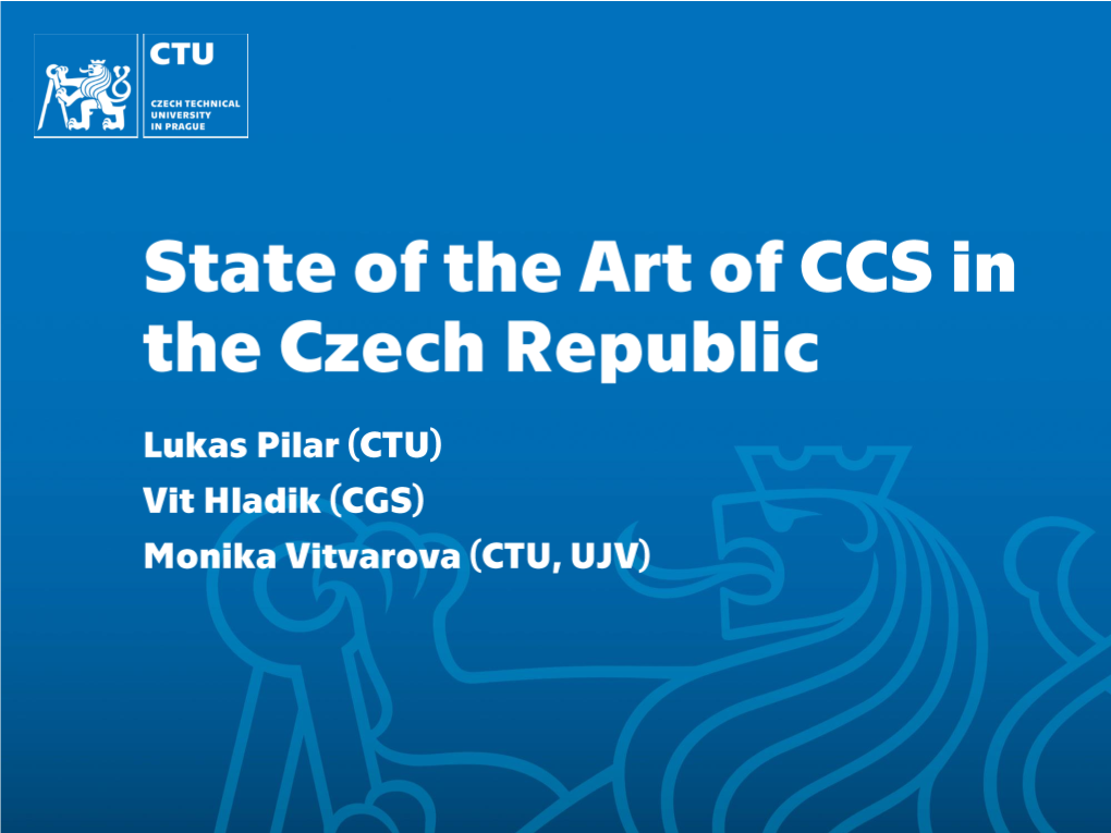 CCS Situation in Czech Republic