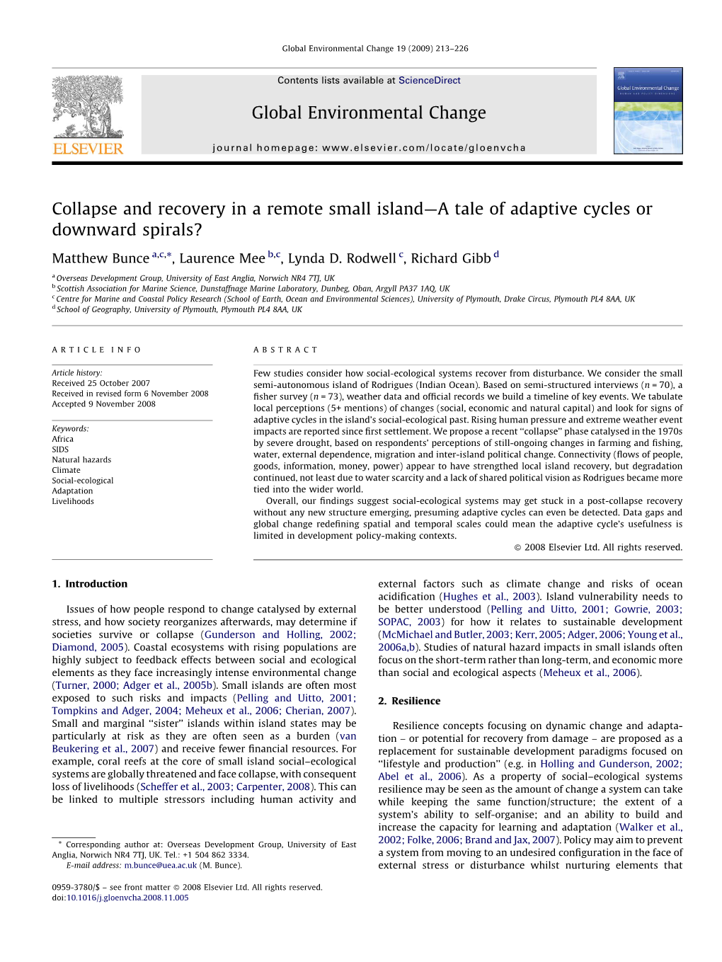 Collapse and Recovery in a Remote Small Island—A Tale of Adaptive Cycles Or Downward Spirals?