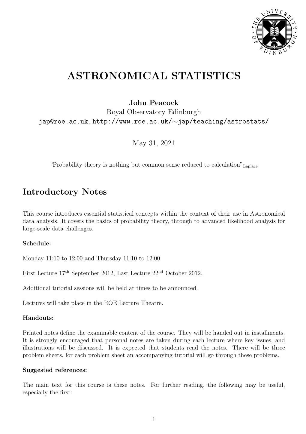 Astronomical Statistics