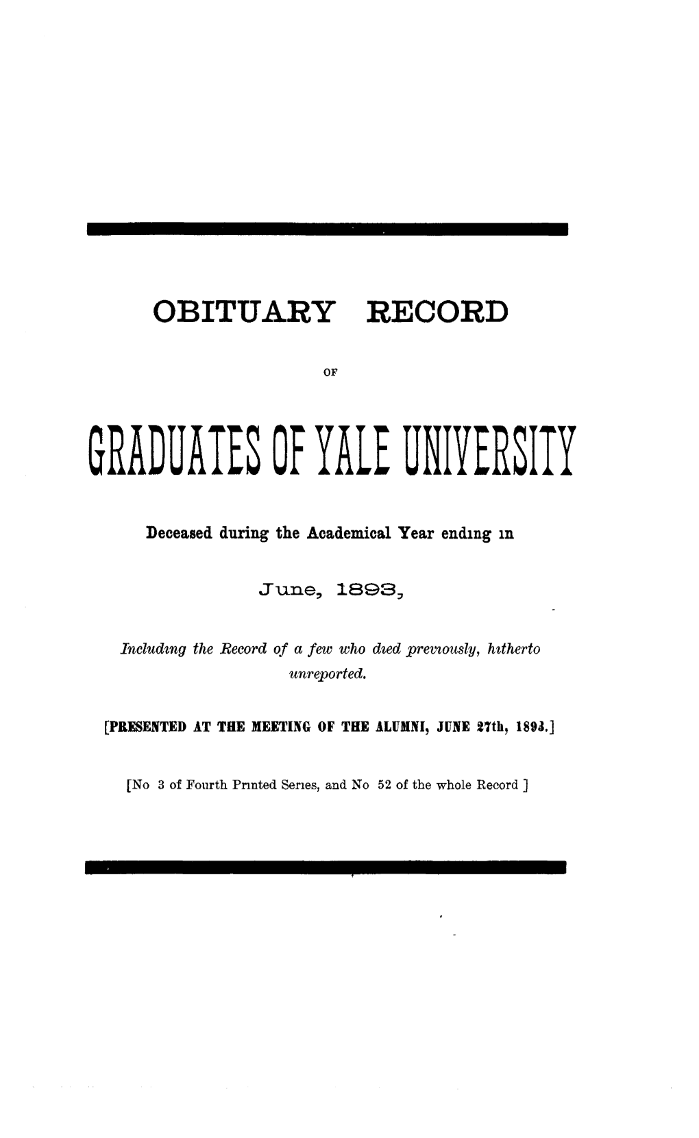 1892-1893 Obituary Record of Graduates of Yale University