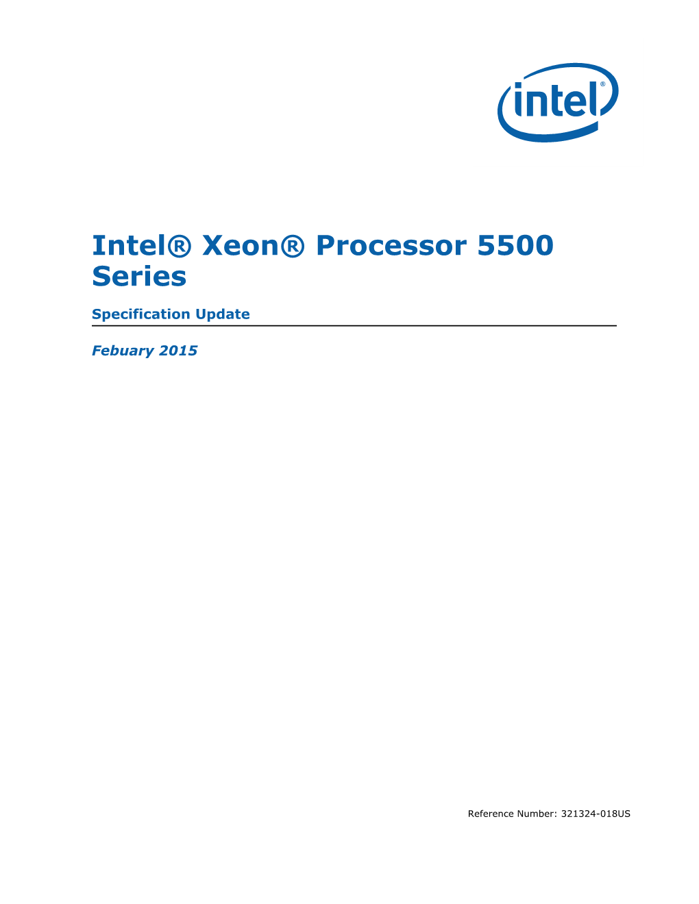 Intel® Xeon® Processor 5500 Series Specification Update, Febuary 2015 Contents