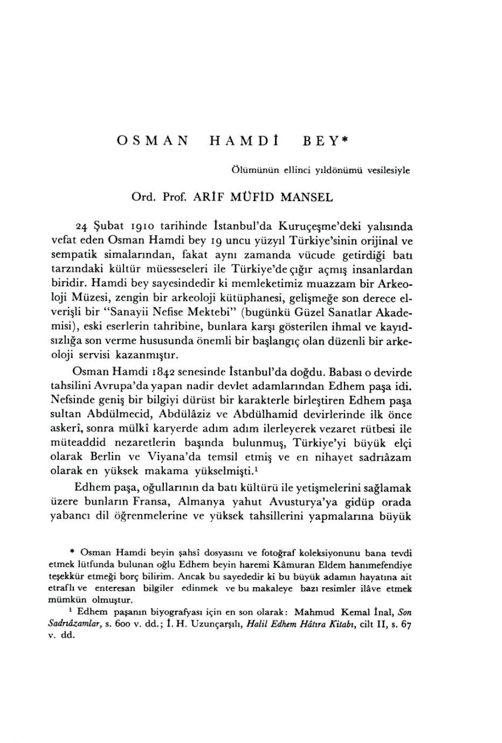 Osman Hamdi Bey*