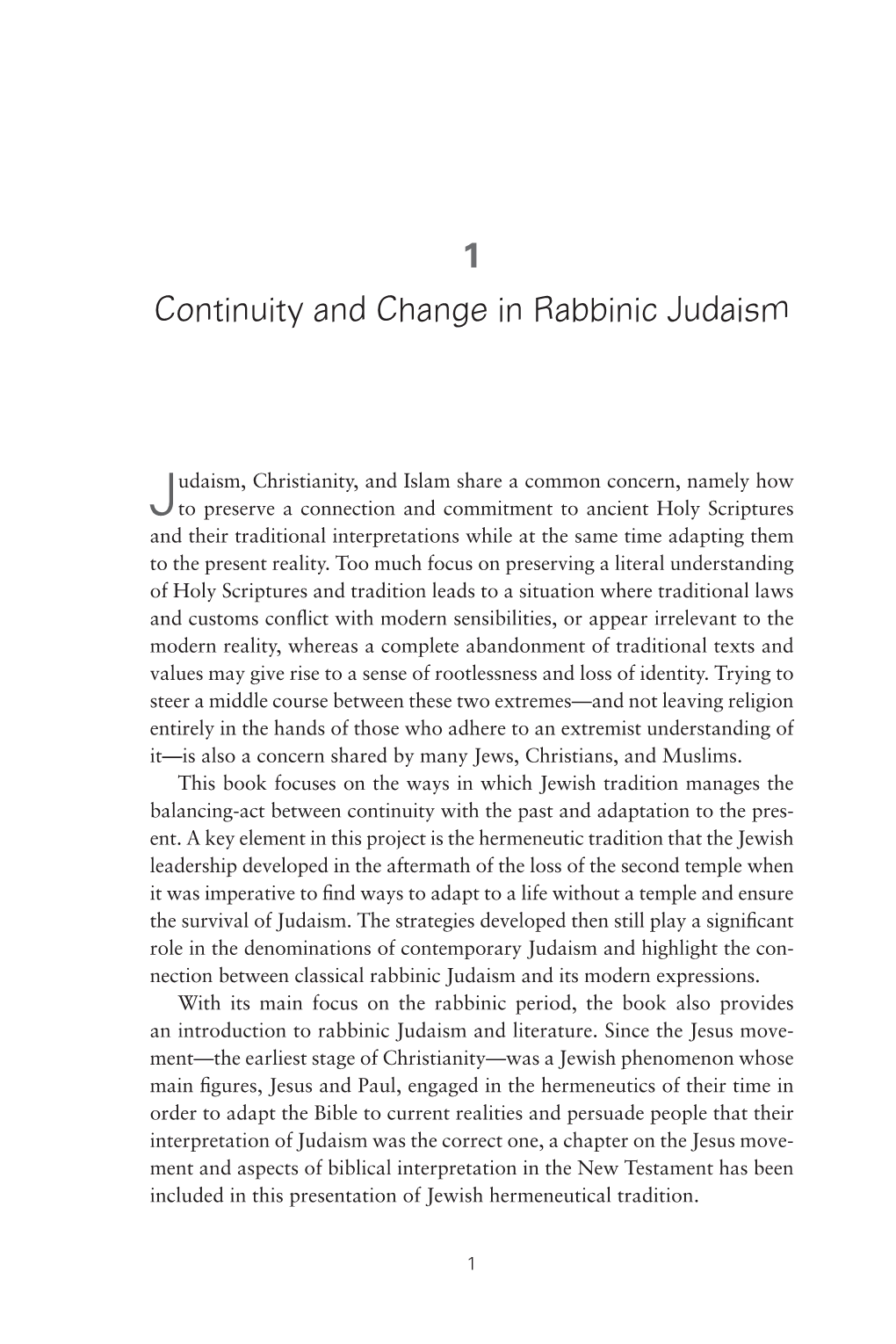 Continuity and Change in Rabbinic Judaism