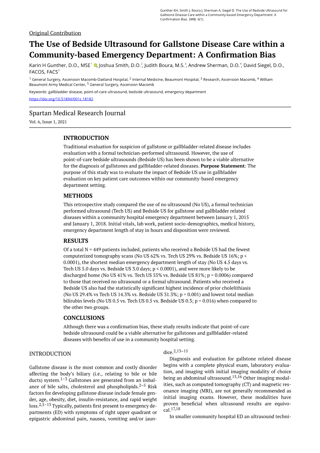 The Use of Bedside Ultrasound for Gallstone Disease Care Within a Community-Based Emergency Department: a Confirmation Bias