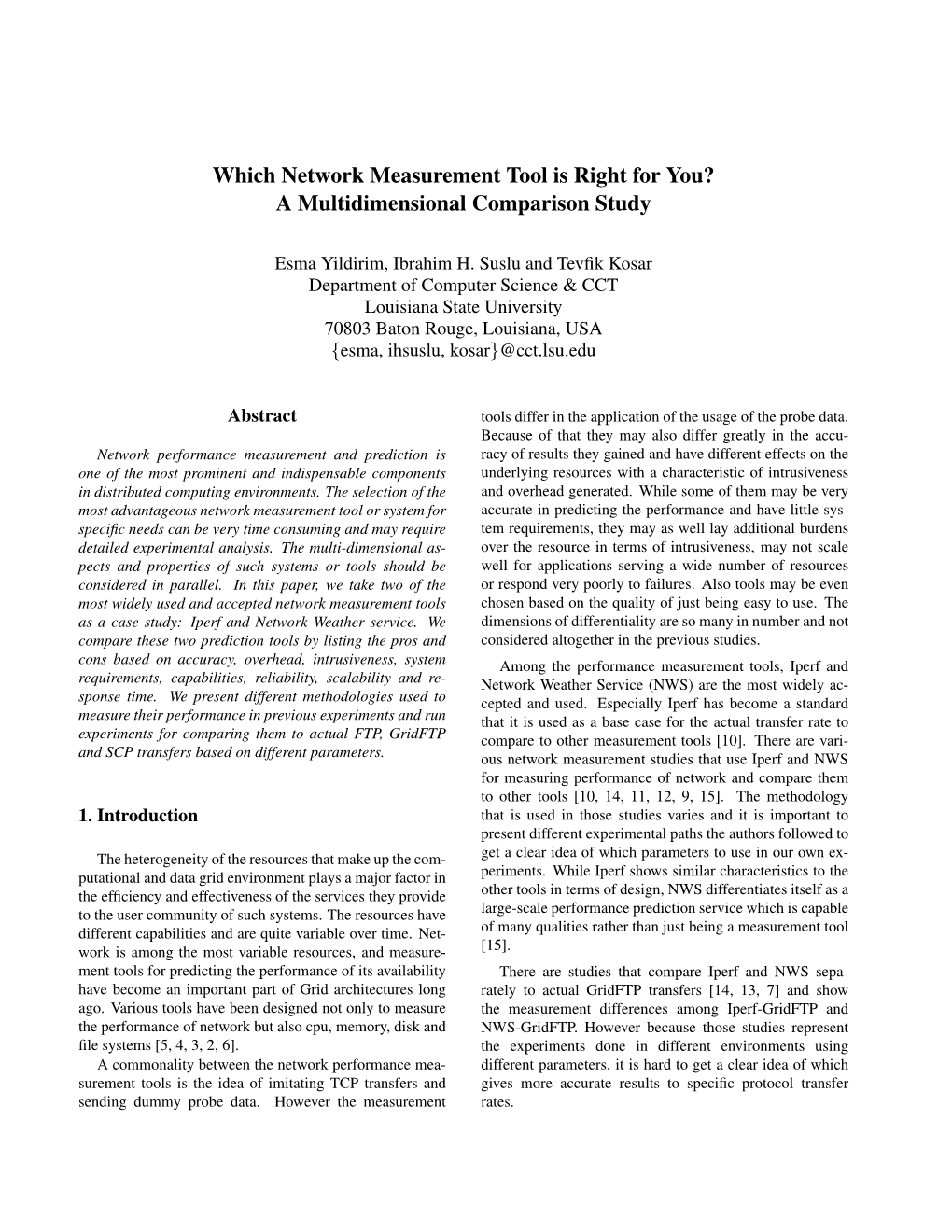 Which Network Measurement Tool Is Right for You? a Multidimensional Comparison Study