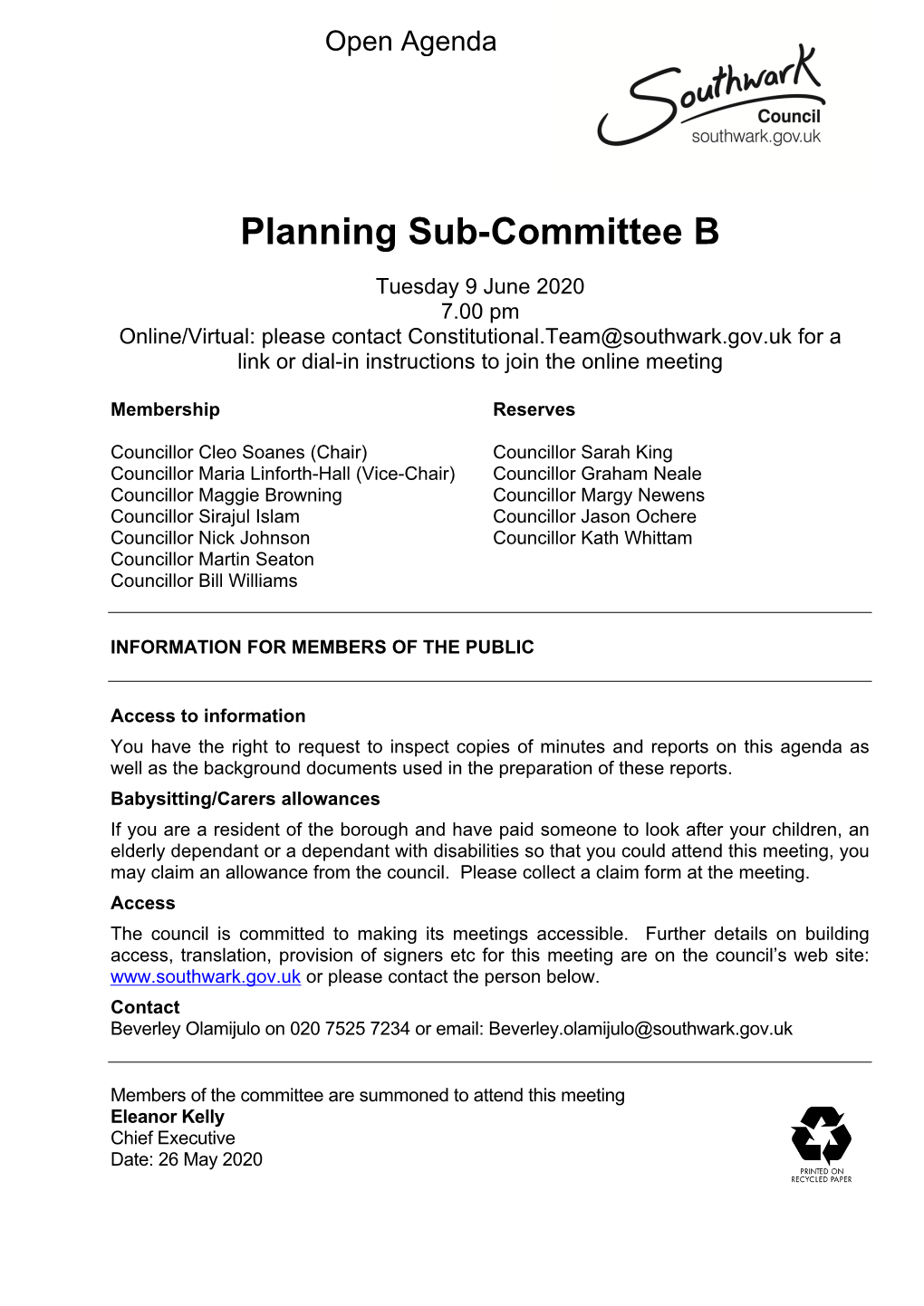 Planning Sub-Committee B