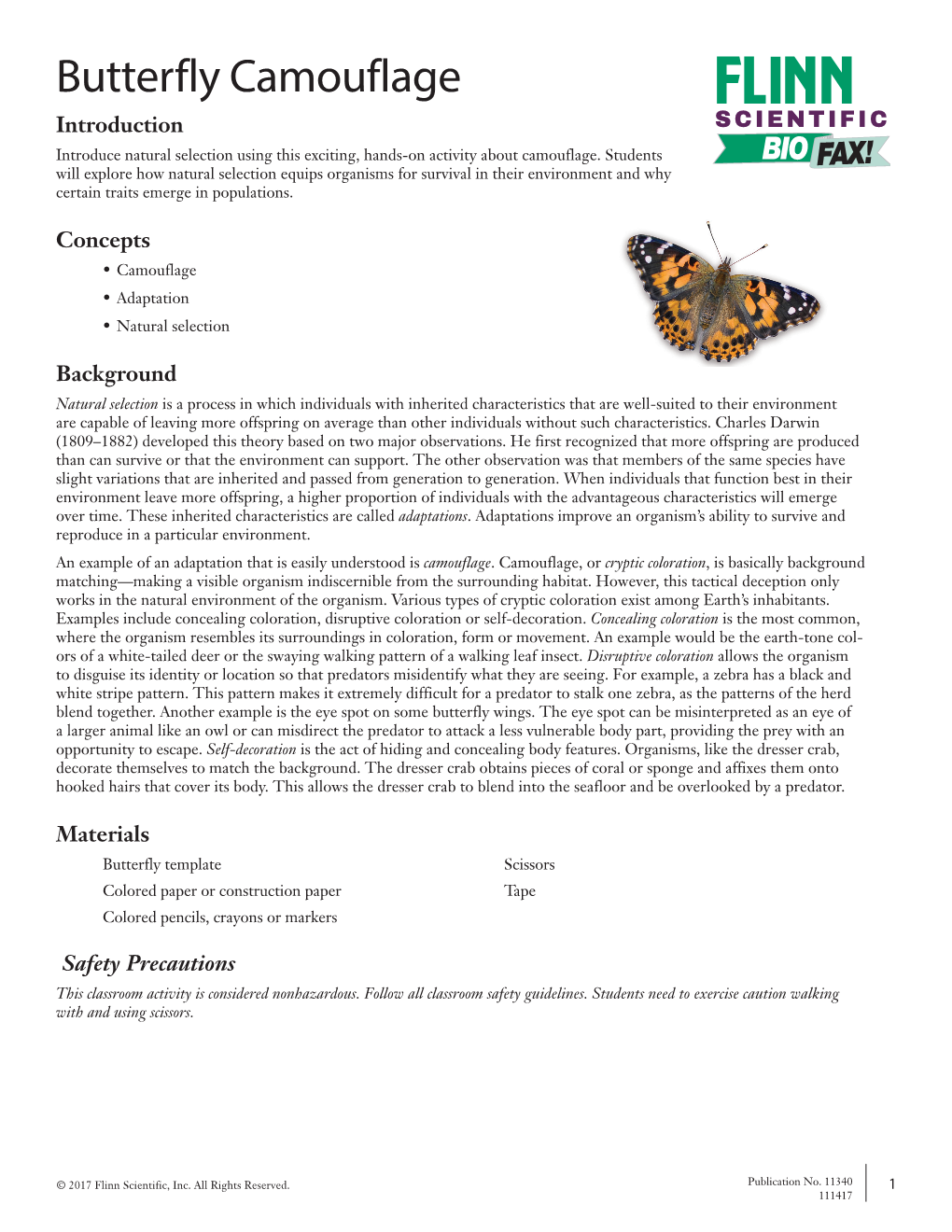 Butterfly Camouflage Introduction SCIENTIFIC Introduce Natural Selection Using This Exciting, Hands-On Activity About Camouflage