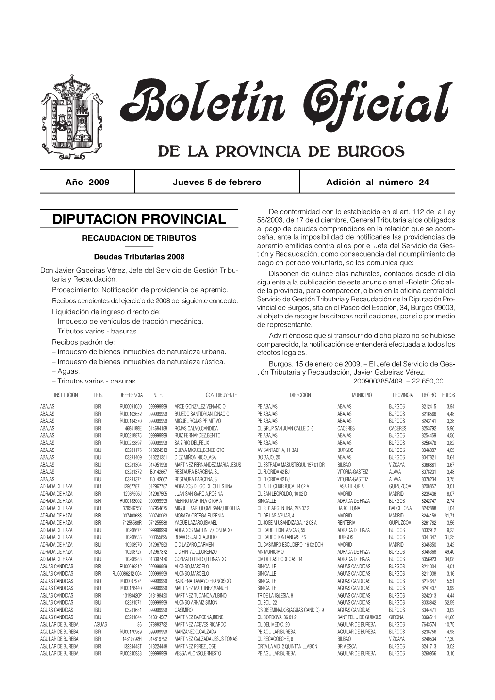 Boletín BOPBUR