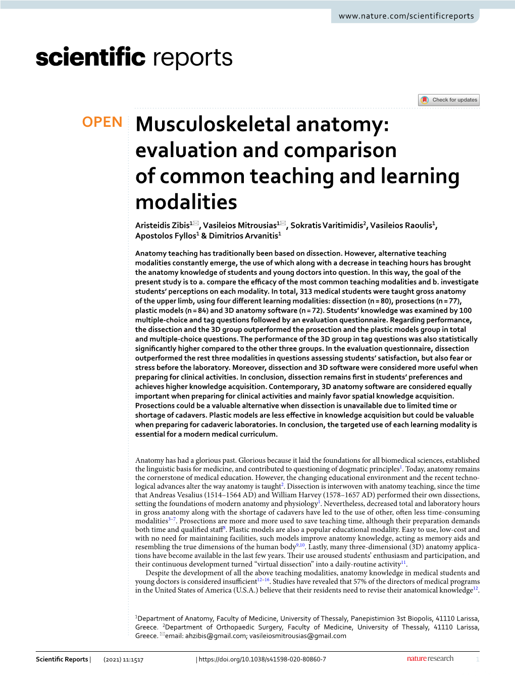 Musculoskeletal Anatomy