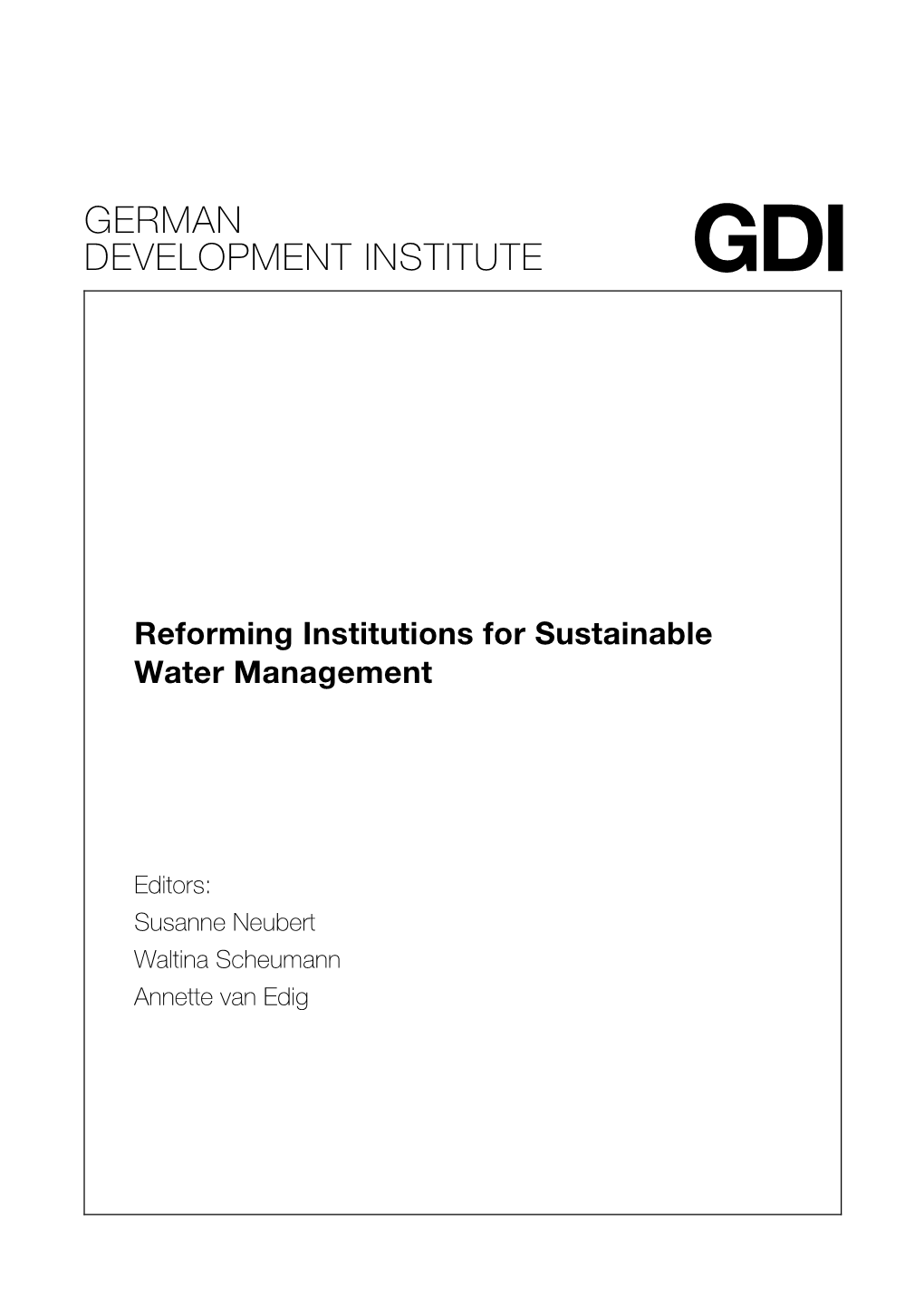 German Development Institute Gdi