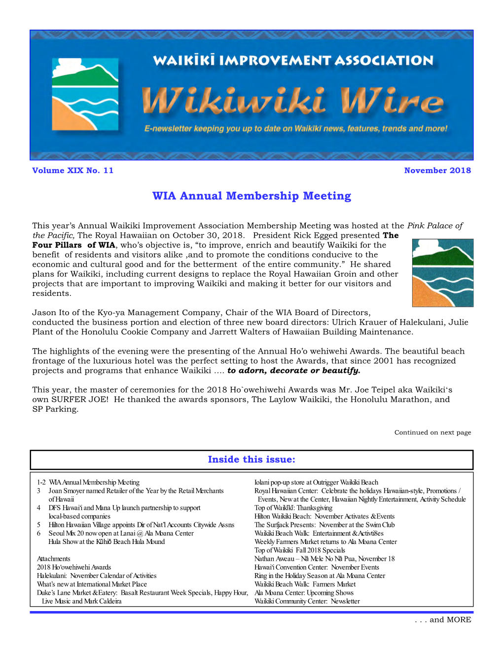 WIA Annual Membership Meeting