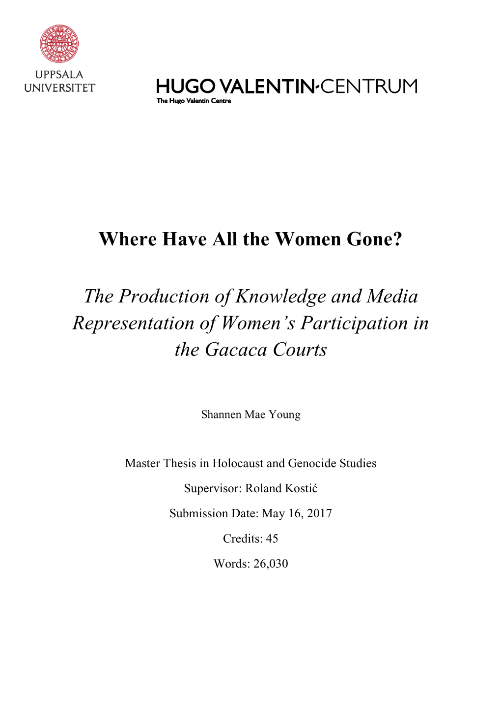 The Production of Knowledge and Media Representation of Women's Participation in the Gacaca