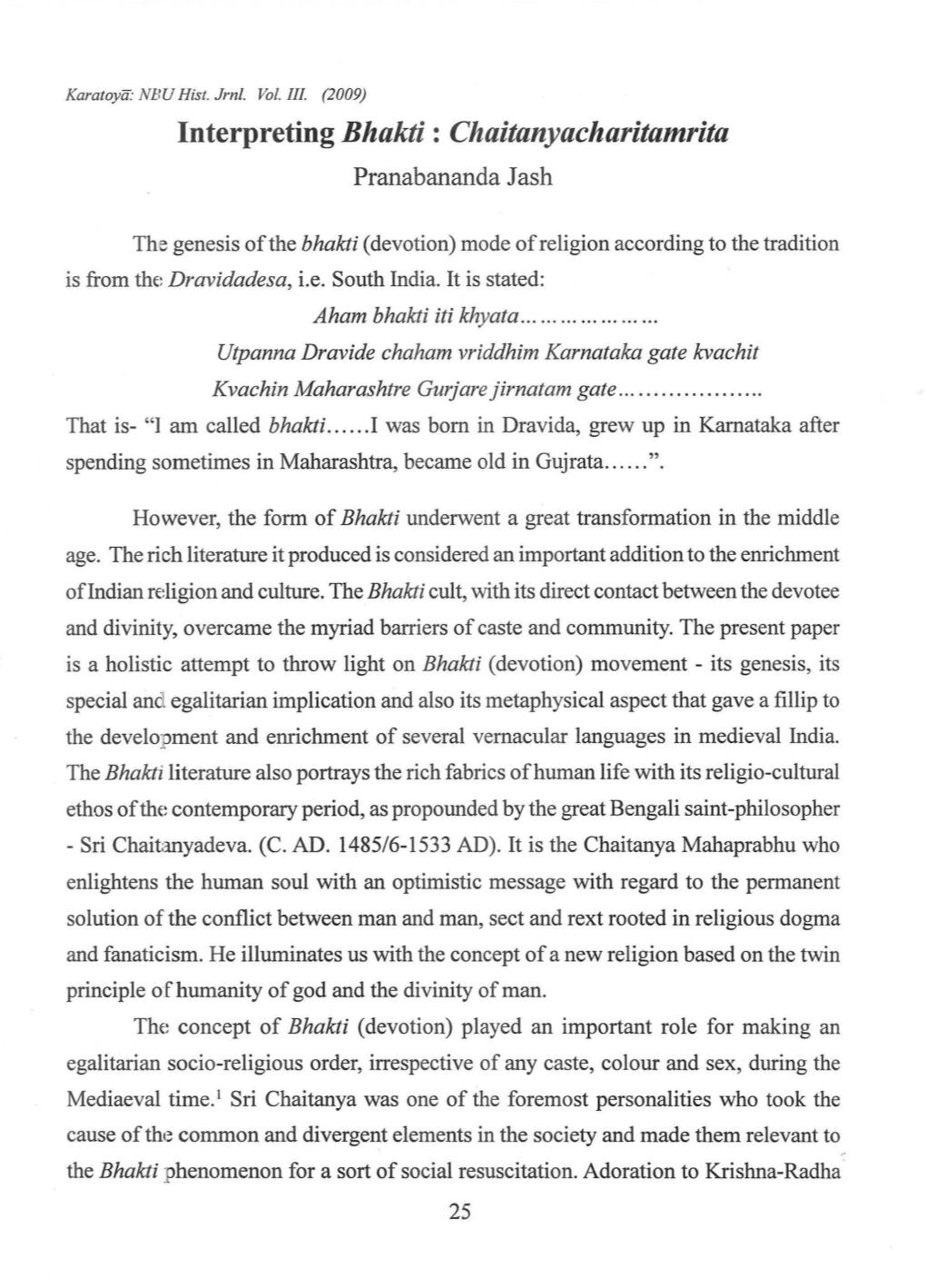 Interpreting Bhakti : Chaitanyacharitamrita Pranabananda Jash