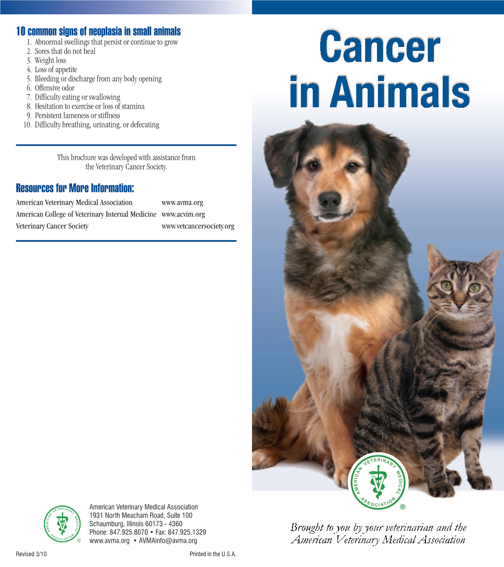 Cancer in Animals (English)