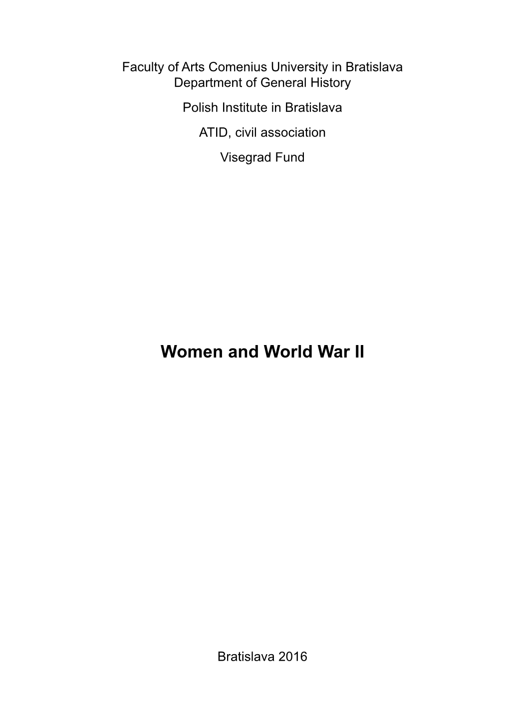 Women and World War II