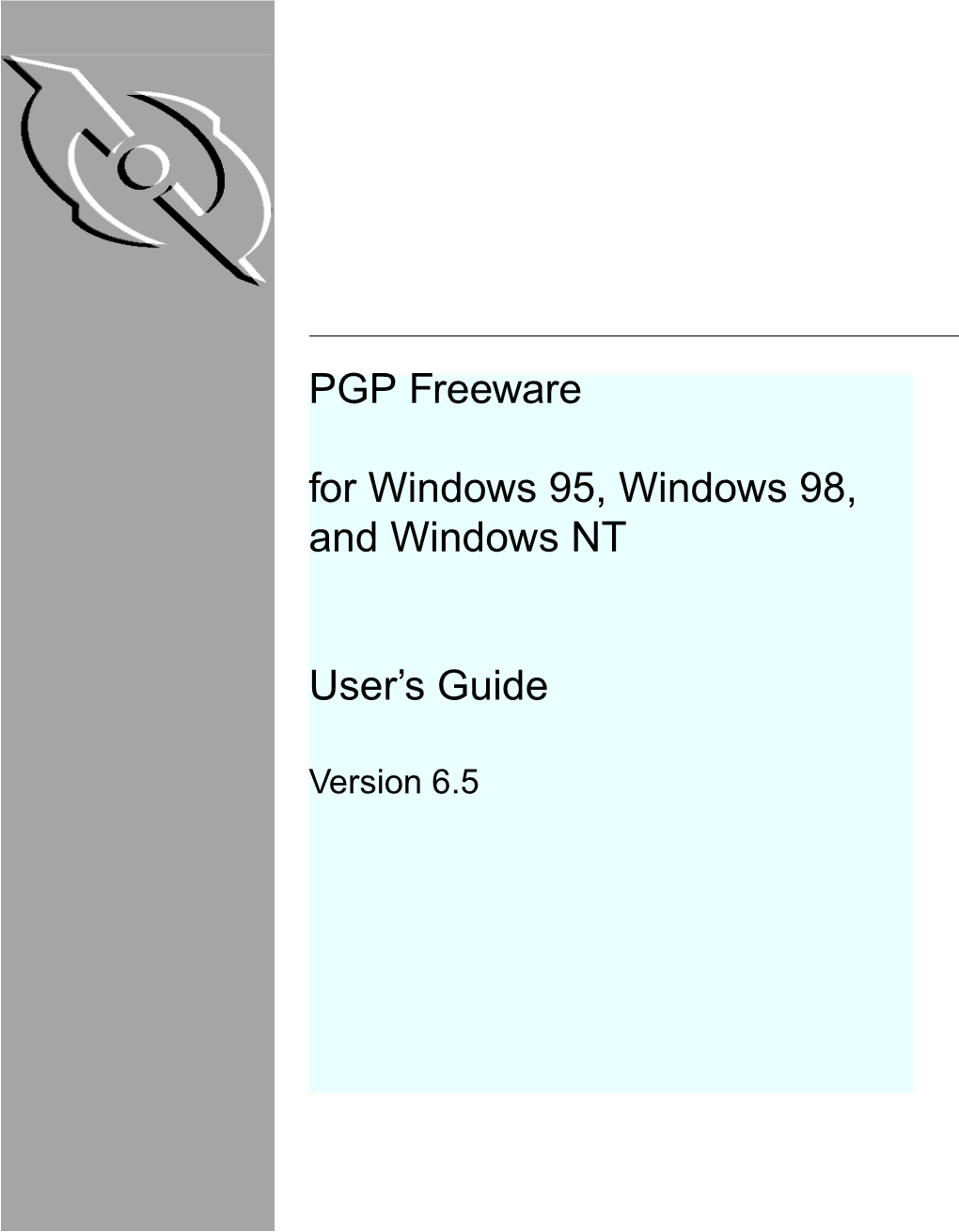 PGP Freeware for Windows 95, Windows 98, and Windows NT