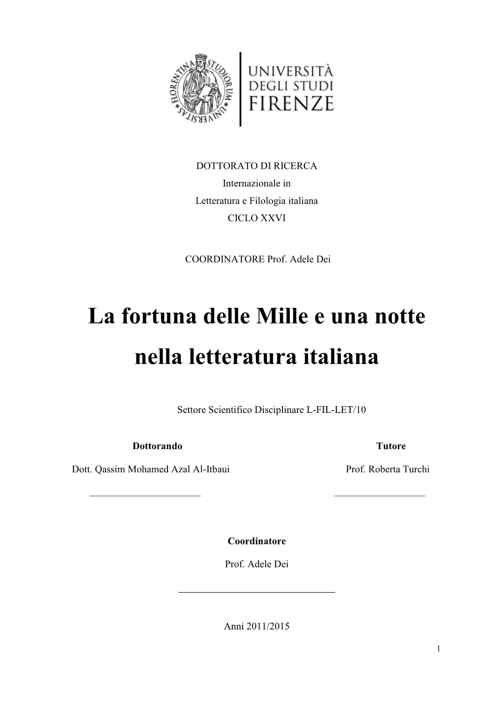 La Fortuna Delle Mille E Una Notte Nella Letteratura Italiana