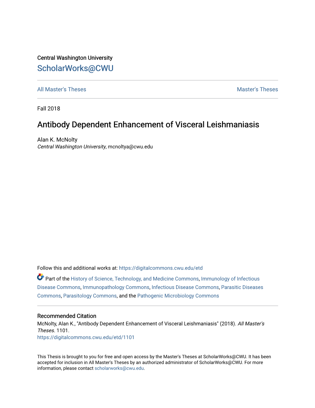 Antibody Dependent Enhancement of Visceral Leishmaniasis