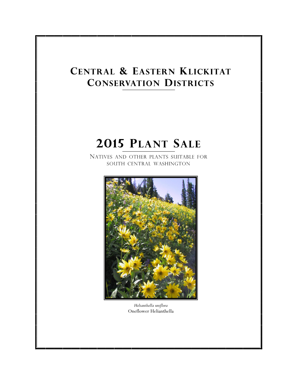 2015 Plant Sale