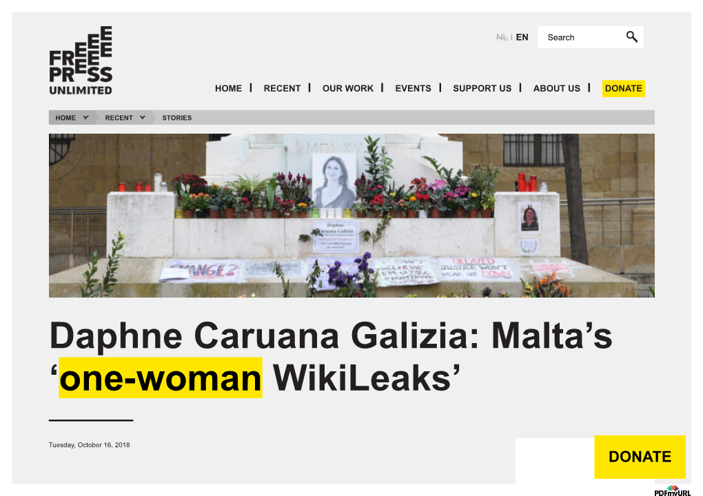 Daphne Caruana Galizia: Malta’S ‘One-Woman Wikileaks’