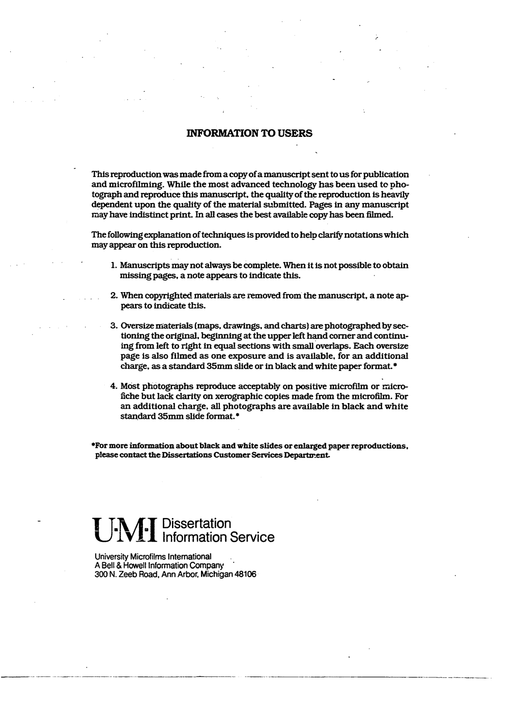 Umidissertation Information Service