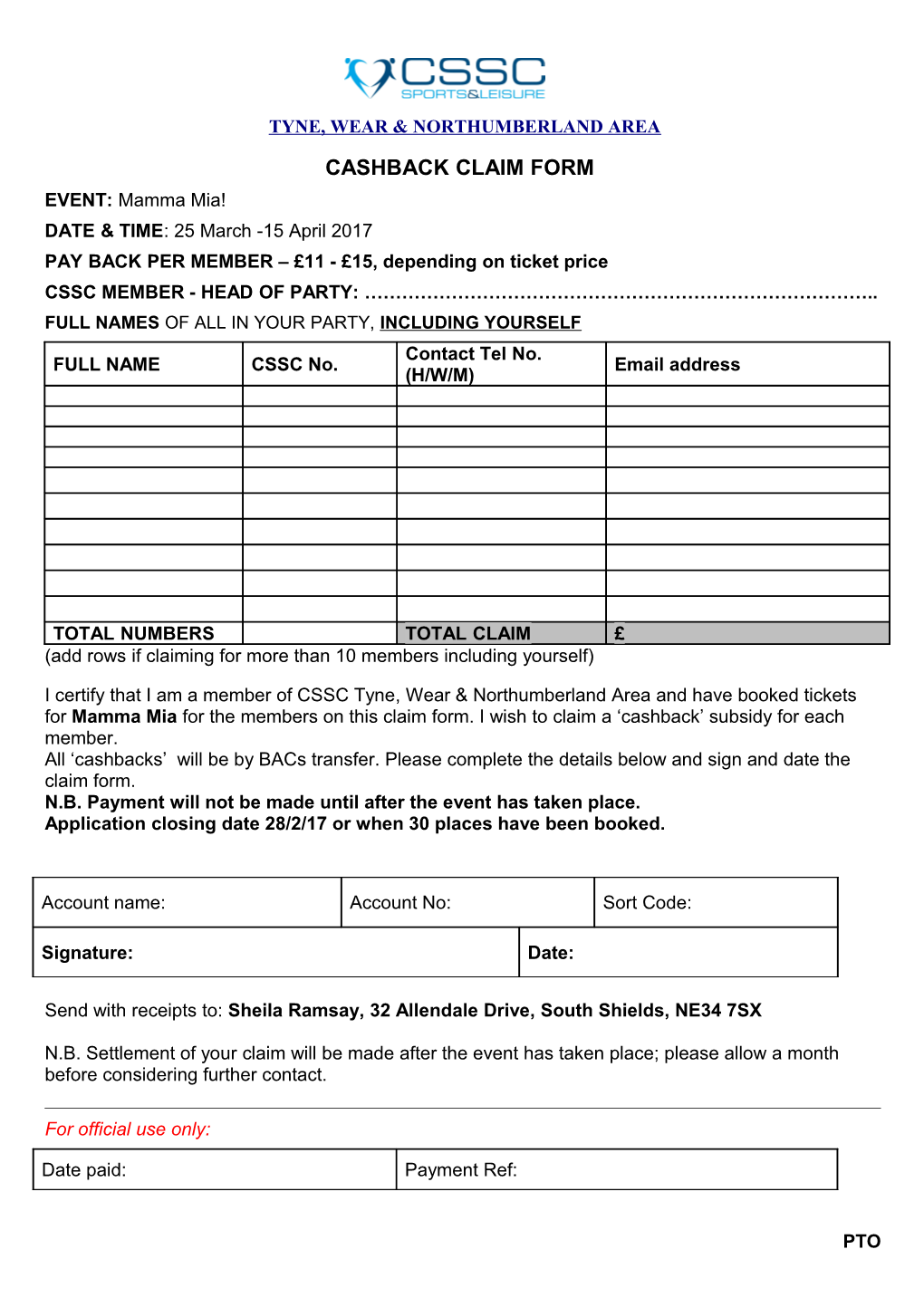 Pay Back Claim Form s2