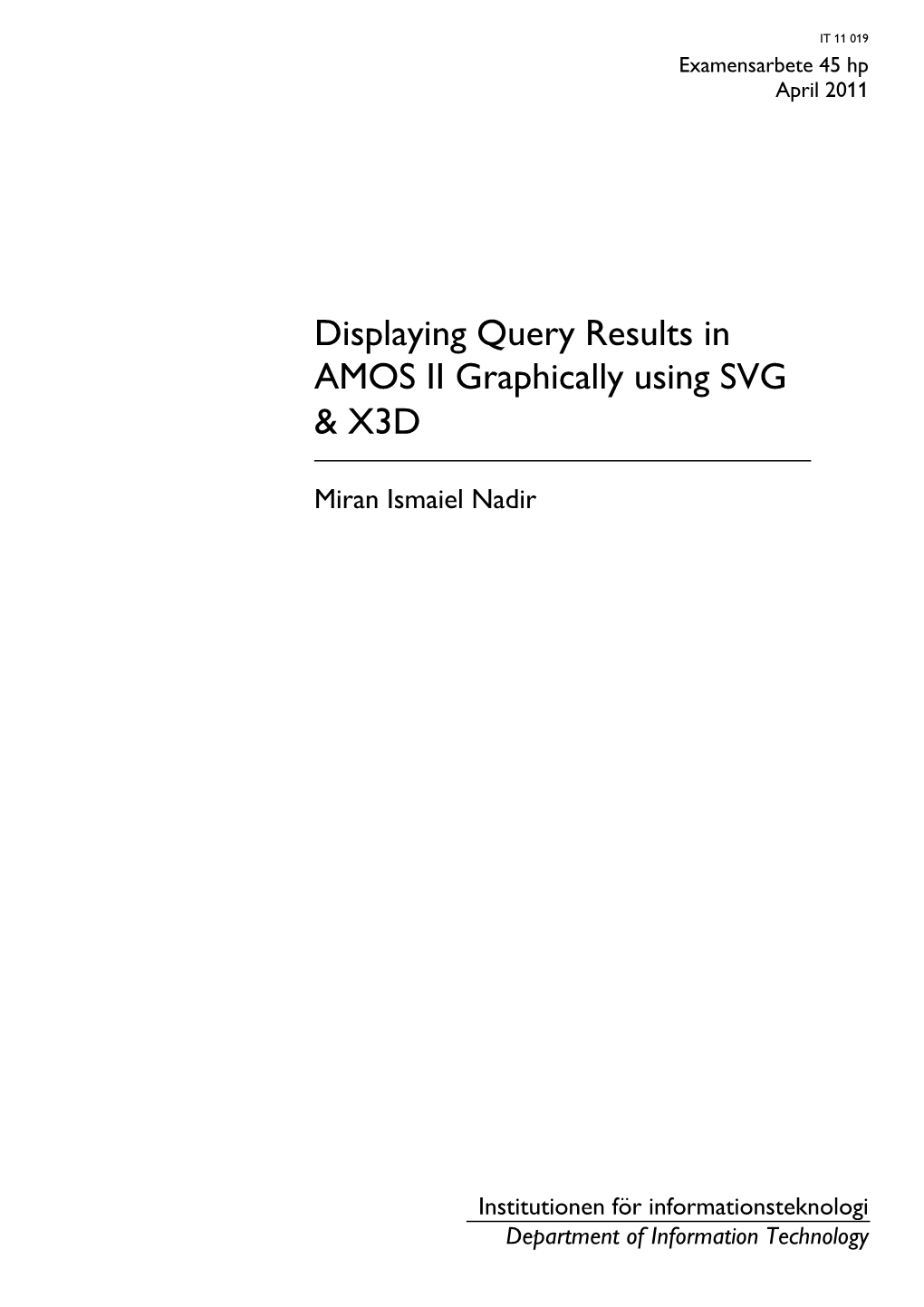 Displaying Query Results in AMOS II Graphically Using SVG &