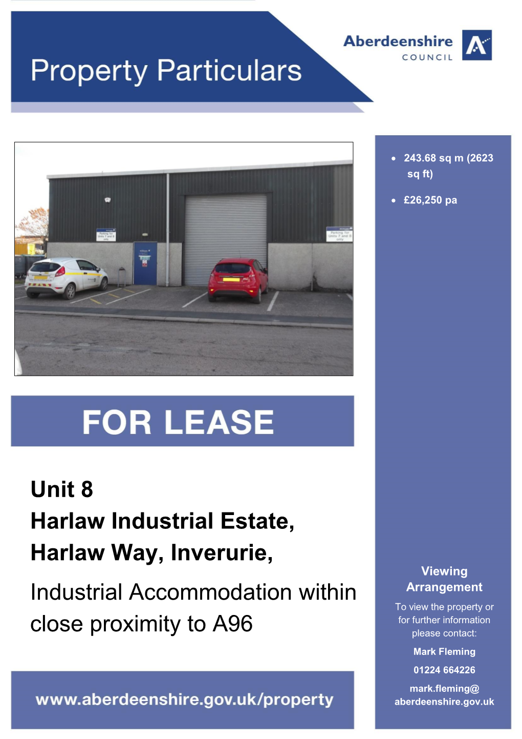 Unit 8 Harlaw Industrial Estate, Harlaw Way, Inverurie, Industrial