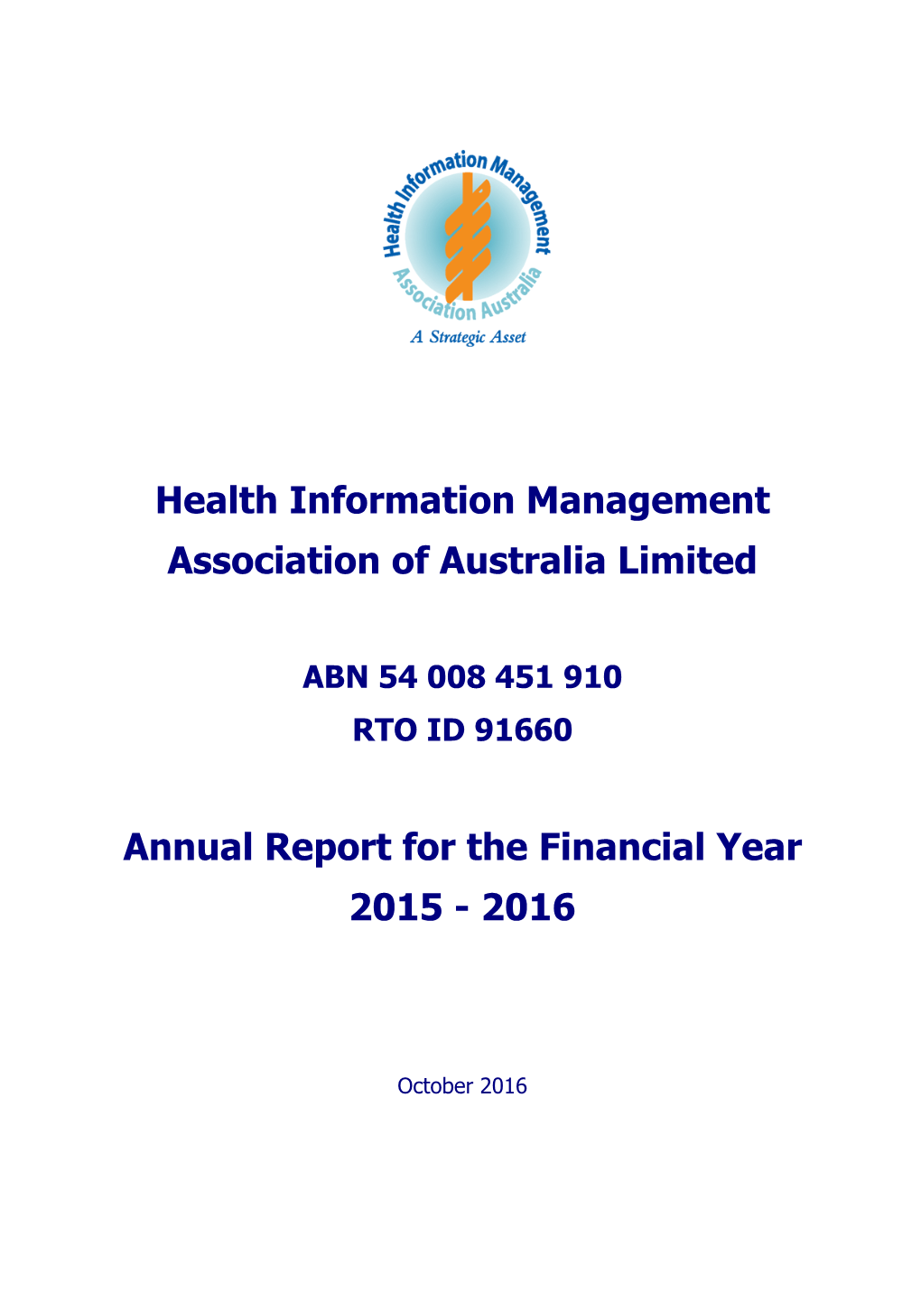 Annual Report for the Financial Year 2015 - 2016