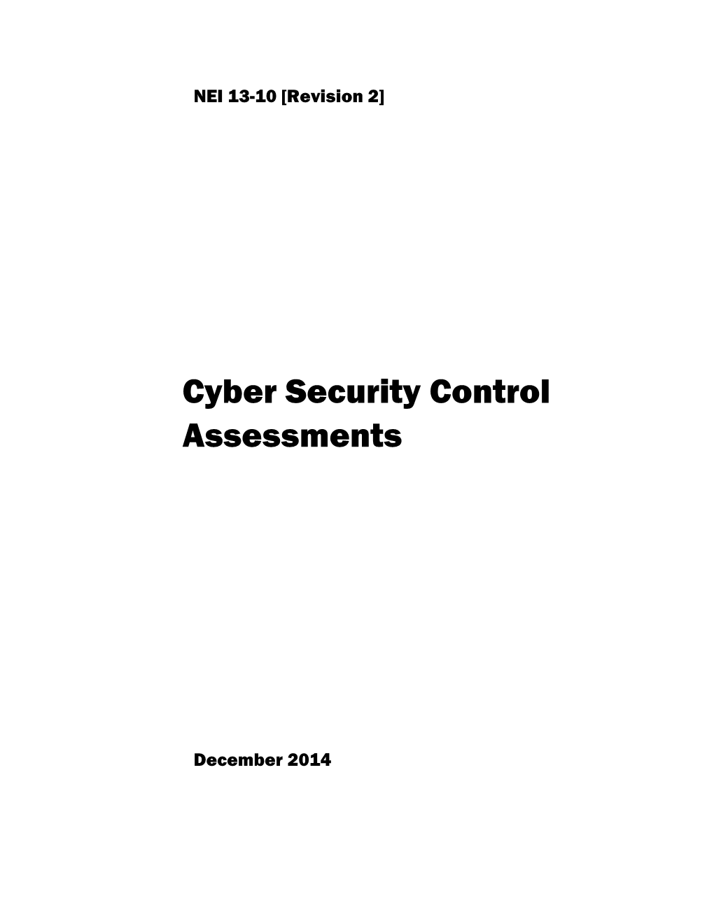 Cyber Security Control Assessments