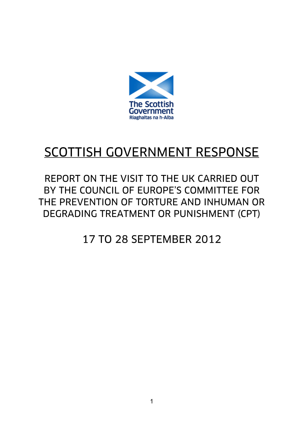 Scottish Government Response