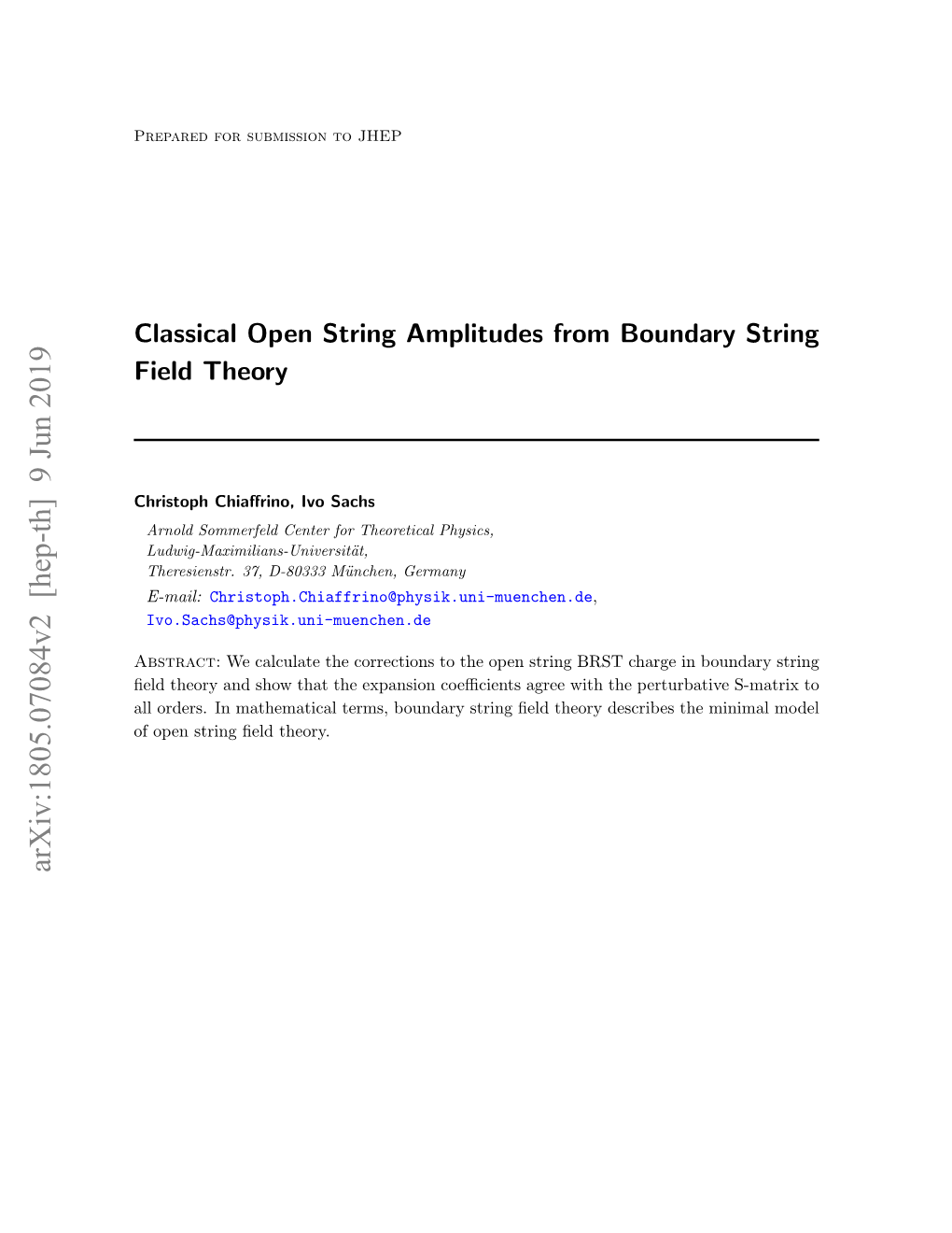 Classical Open String Amplitudes from Boundary String Field Theory