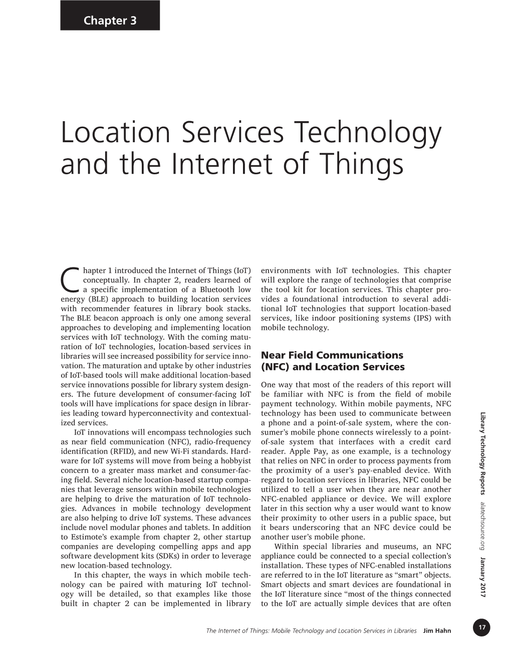 Location Services Technology and the Internet of Things