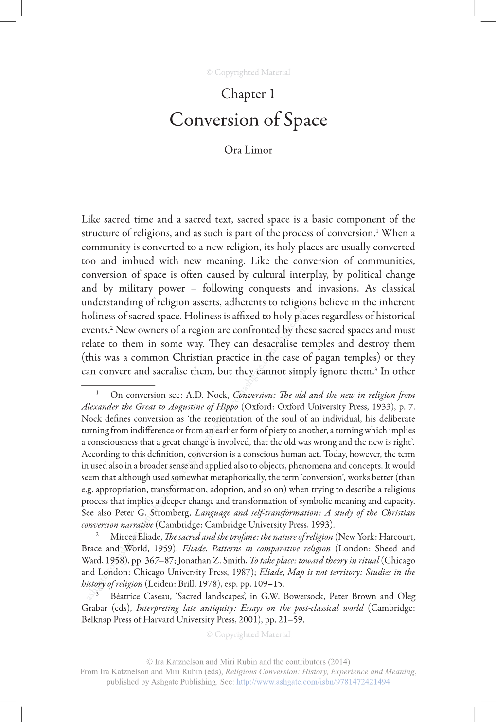 Conversion of Space