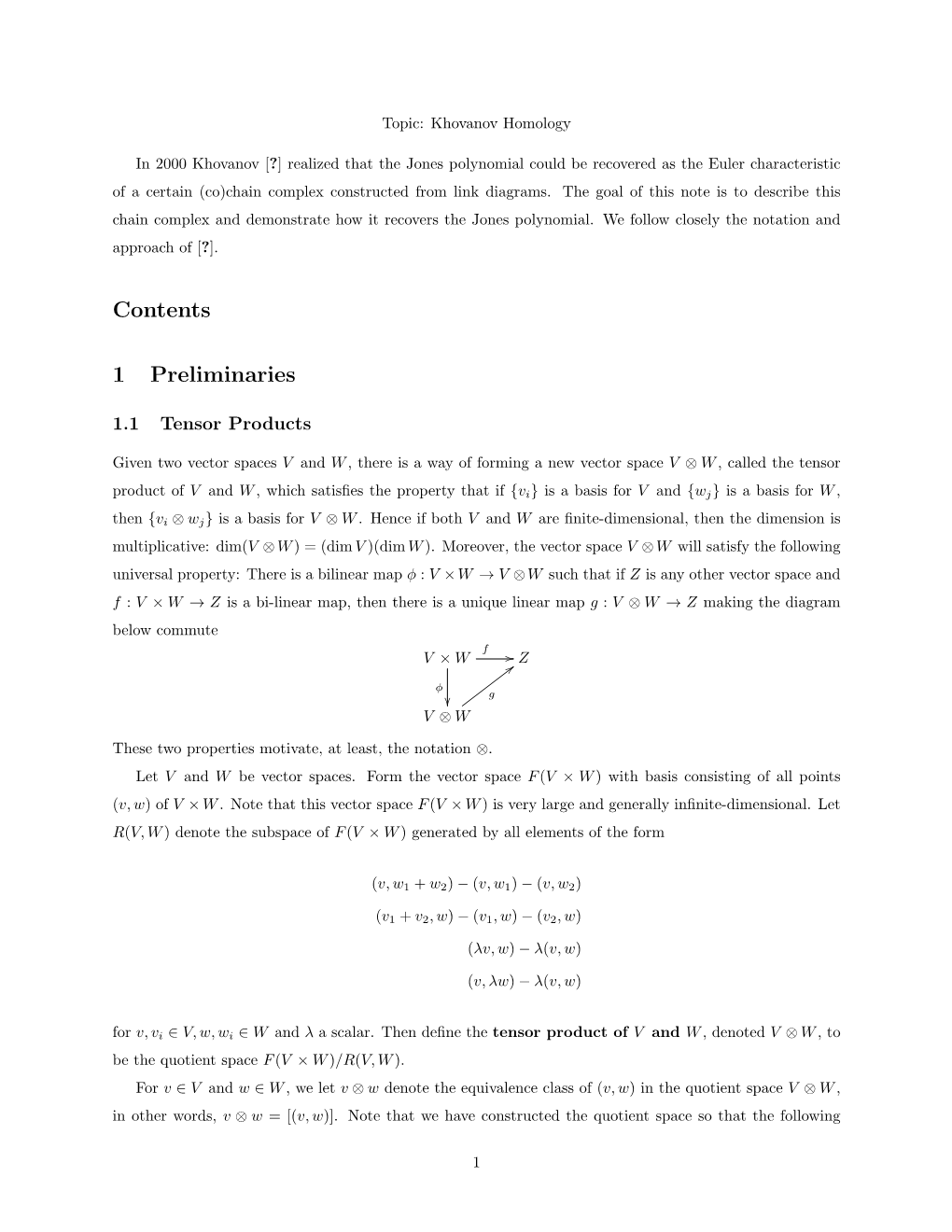 Contents 1 Preliminaries